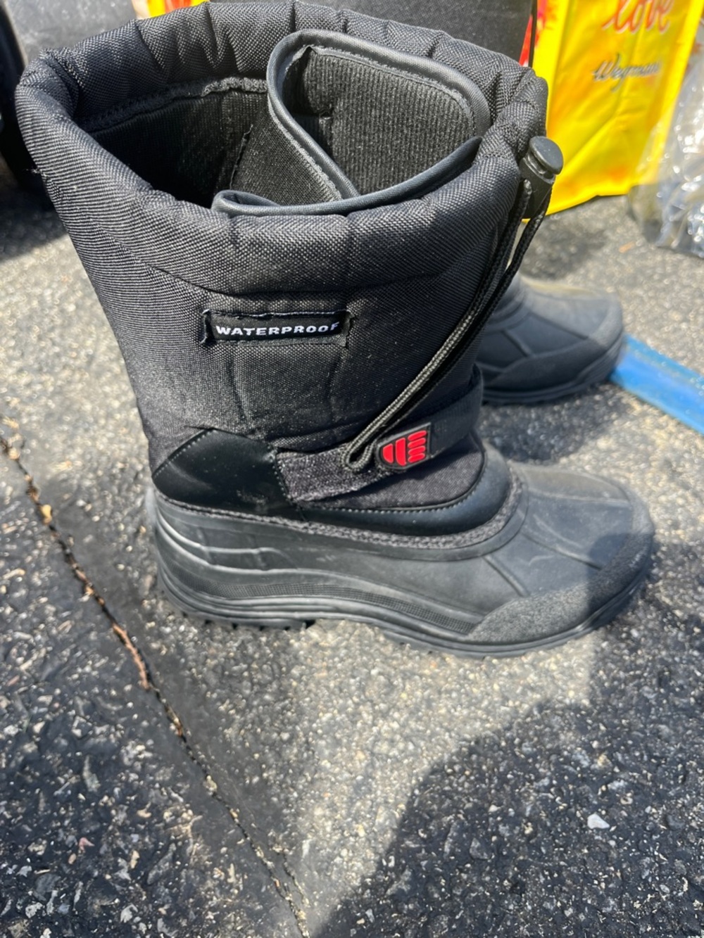 Kids Waterproof Black Winter Boots